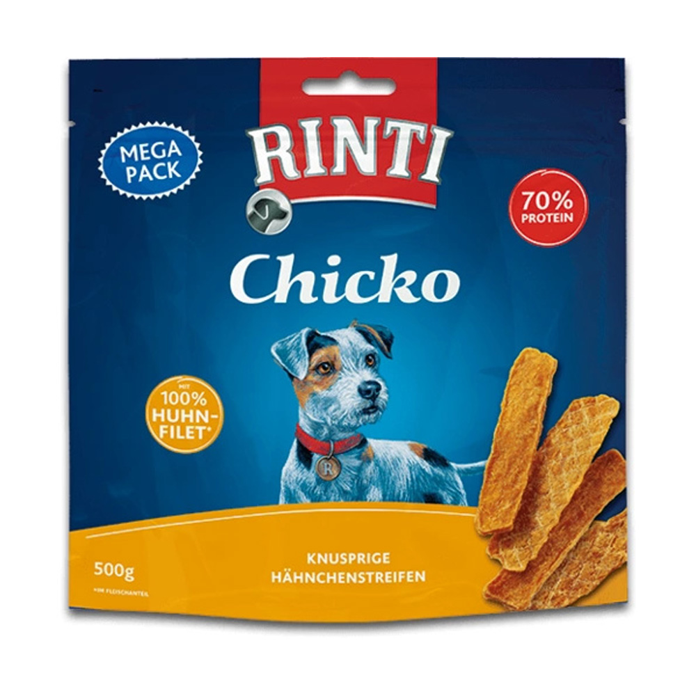 RINTI Chicko Kurczak Megapack 500g Suszony Przysmak dla Psów Dorosłych